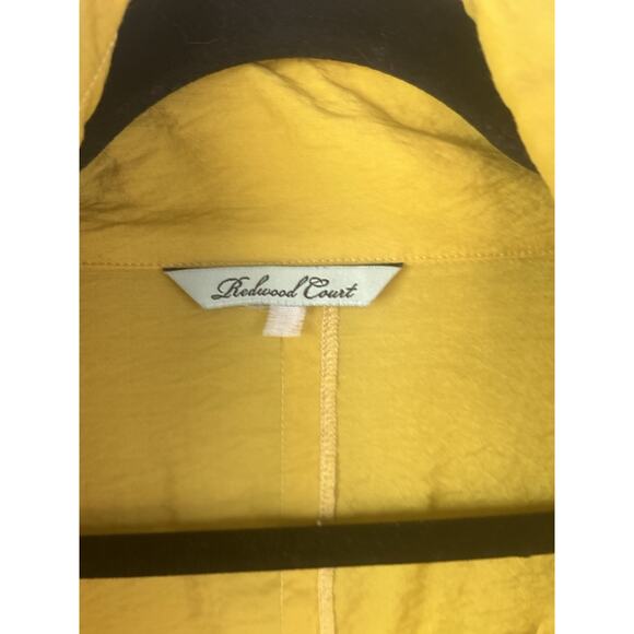 Redwood Court Silk Bamboo Ruched Collar Jacket‎ Women's Size M Ornate Artsy Boho - Picture 9 of 11